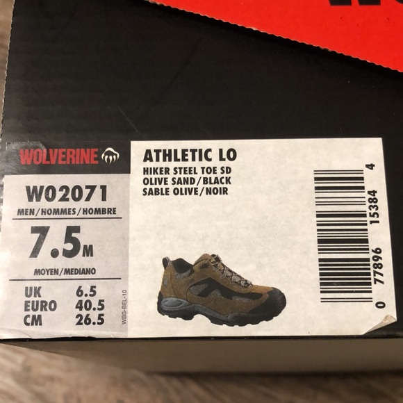 Men’s Retro “NIB” Wolverine Steel Toe Athletic Hiking Shoe Tan/Black Size 7.5M - Picture 6 of 6